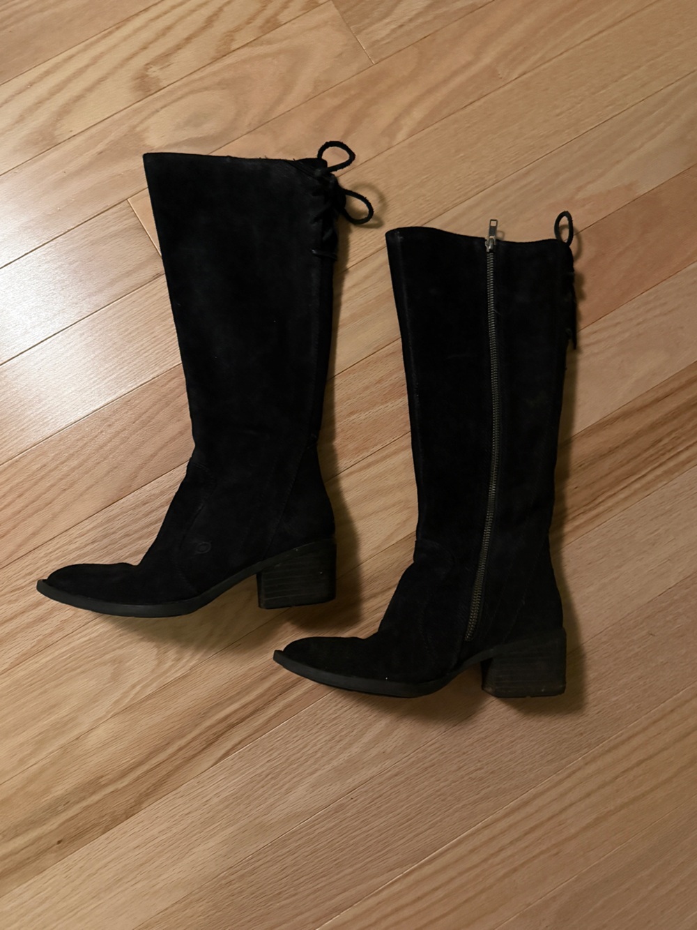 Born Black Suede Over-the-Knee Block Heel Boots